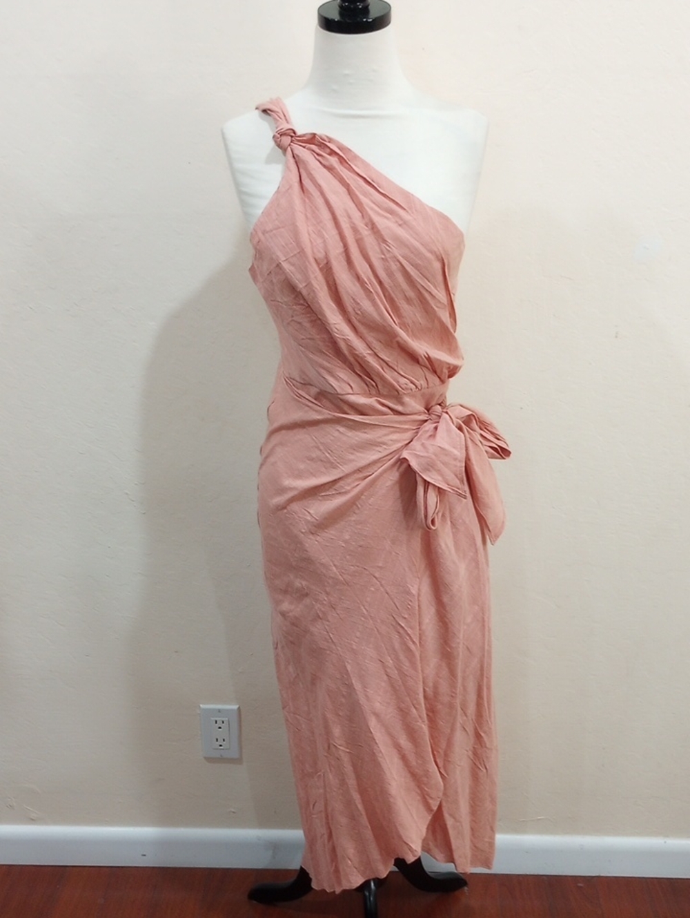 Hello Molly Golden Vibes Blush Faux Wrap Midi Dress, Size M - NWT! - Picture 4 of 16